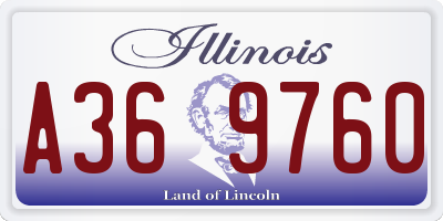 IL license plate A369760