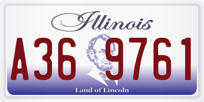 IL license plate A369761