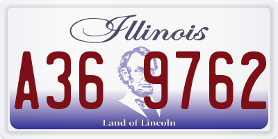 IL license plate A369762