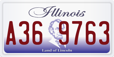 IL license plate A369763