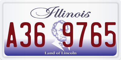 IL license plate A369765