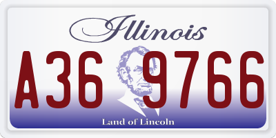 IL license plate A369766