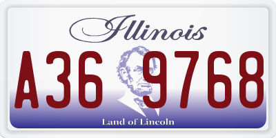 IL license plate A369768