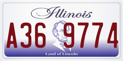 IL license plate A369774
