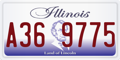 IL license plate A369775