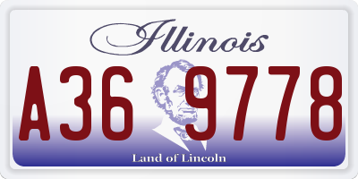 IL license plate A369778