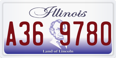 IL license plate A369780