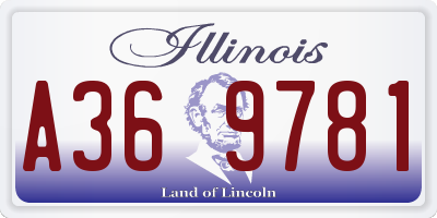 IL license plate A369781