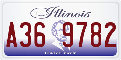 IL license plate A369782