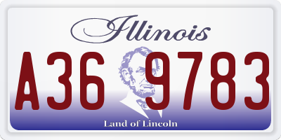 IL license plate A369783