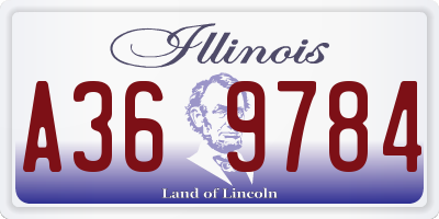 IL license plate A369784