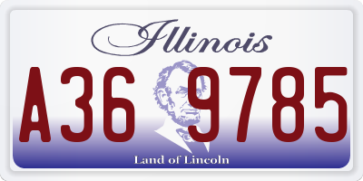 IL license plate A369785