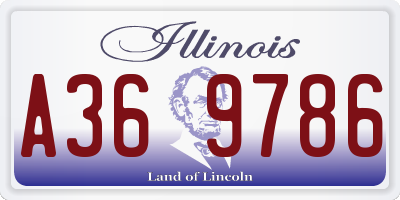 IL license plate A369786