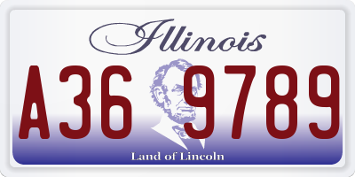 IL license plate A369789