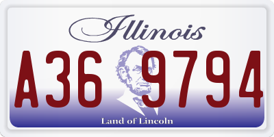 IL license plate A369794