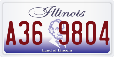 IL license plate A369804