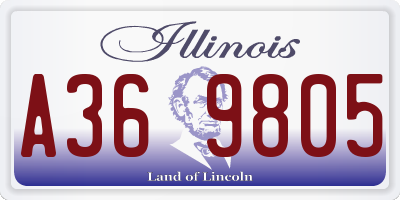 IL license plate A369805