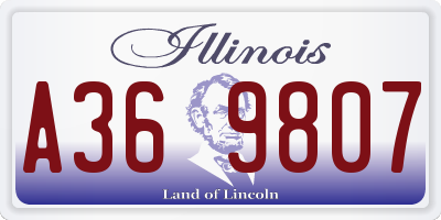 IL license plate A369807