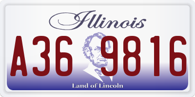 IL license plate A369816