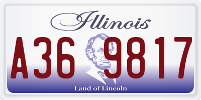 IL license plate A369817