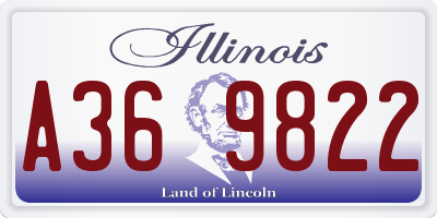 IL license plate A369822