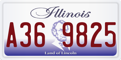 IL license plate A369825