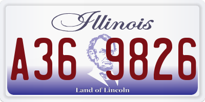 IL license plate A369826