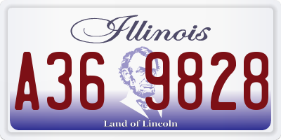 IL license plate A369828