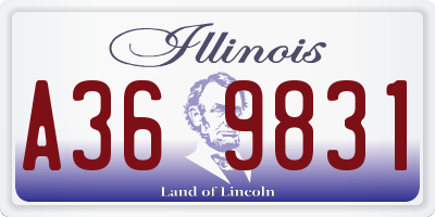 IL license plate A369831