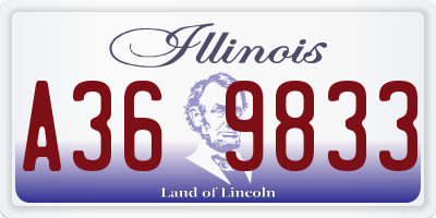 IL license plate A369833