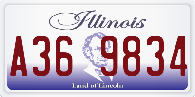 IL license plate A369834