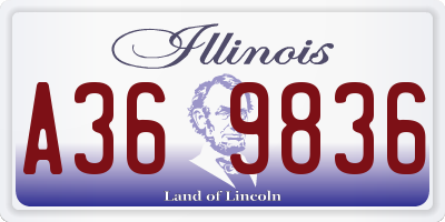 IL license plate A369836