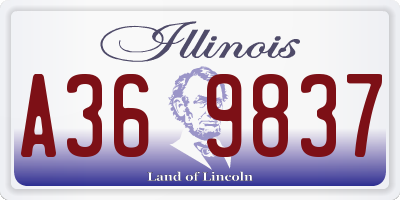 IL license plate A369837