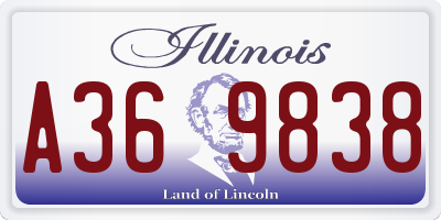 IL license plate A369838