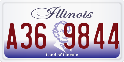 IL license plate A369844