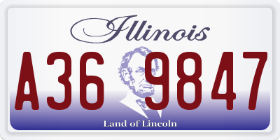 IL license plate A369847