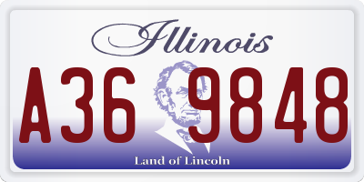IL license plate A369848