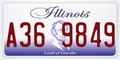 IL license plate A369849
