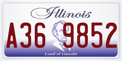 IL license plate A369852