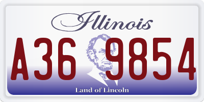 IL license plate A369854