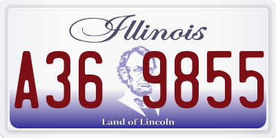 IL license plate A369855