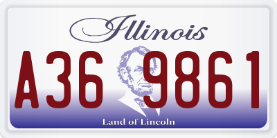 IL license plate A369861