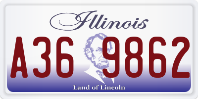 IL license plate A369862