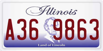 IL license plate A369863