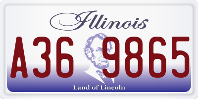 IL license plate A369865