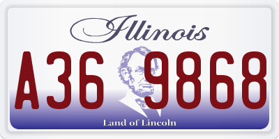 IL license plate A369868
