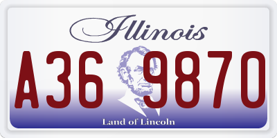 IL license plate A369870