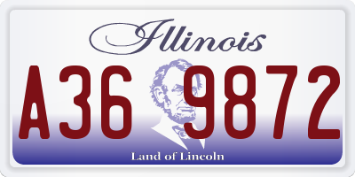 IL license plate A369872