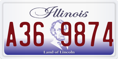 IL license plate A369874