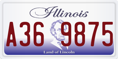 IL license plate A369875